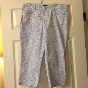 Light Blue Floral Capris